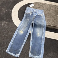 Acne studio 1981 Printed Patchwork Loose Printed Jeans