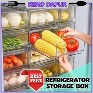 Refrigerator Storage Box Fridge Organiser Food Storage Drawer Box Stackable Freezer Food Storage Box
