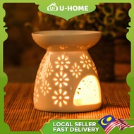 U-HOME Ceramic Aroma Burner Fragrance Oil Burner Scented Candle Holders Candlestick Candle Tray Home