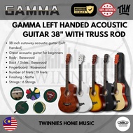GAMMA LEFT HANDED ACOUSTIC GUITAR 38" WITH TRUSS ROD