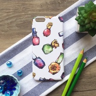 少女的甜甜糖果色指甲油(白) / 原創插畫手機殼/磨砂硬殼(HTC, Samsung,Sony, LG,iPhone)