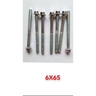6x65 block bolts
