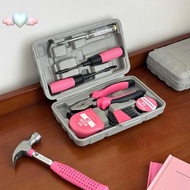 Pink Tool Set, Household DIY Tool Set, Small Tool Set, Starter Basic Women DIY Tools for Home and Of