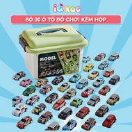 Set of 30 colorful IQ Kao toy cars for children to develop motor skills with alloy toy box and carry