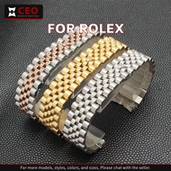 Apply To ROLEX Watch Strap Stainless Steel For Datejust Day-Date Oyster Perpetual Men Women 13mm 17m