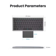 Folding Keyboard With Holder Wireless Bluetooth Keyboard Touchpad Leather Case Mobile Phone Tablet M