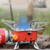QING Small Square Stove Mini Outdoor Gas Small Square Stove Portable Folding Camping Gas Stove