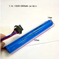 Battery Li-ion 7.4v 14500 2800mAh with sm4pin Battery Rechargeable / USB Charger SM4pin