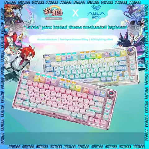 AULA F81 Latale Mechanical Keyboard Three Wireless Bluetooth 2.4g Transparent Customized Hot-Swappab