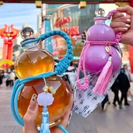 Influencer Gourd Glass Bottle 500ml View Area Commemorative Gourd Glass Milk Tea Bottle Beverage Gou