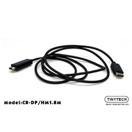 TinyTech CB-DP/HM1.8M Display Port To HDMI Cable for PC/Computer/Laptop/Notebook/Projector/Monitor
