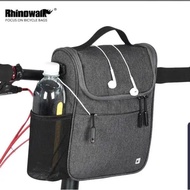 Bn15h Rhinowalk Folding Bike Handlebar Bag Brompton Dahon Tern Trifold Pikes - Handlebar Bag - Gray Bicycle Handlebar Bag