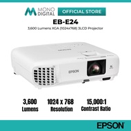 EPSON EB-E24, EB E24, E24 / EB-X06 3600 LUMENS PROJECTOR 3LCD XGA 1024x768, CONTRAST RATIO: 15000:1,