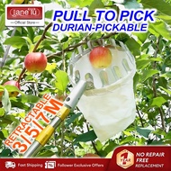 【Jane Tu】3/5/7M Fruit Picker Adjustable Stainless Steel Long Pole Garden Tool Portable Fruit Catcher