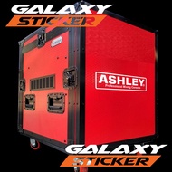 Cutting sticker hardcase box sound system ashley mixer console. audio sticker logo ashley mixer