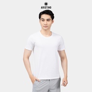 Áo thun nam ARISTINO kiểu dáng basic chất liệu 100% cotton mềm mại thân thiện với làn da - AC22