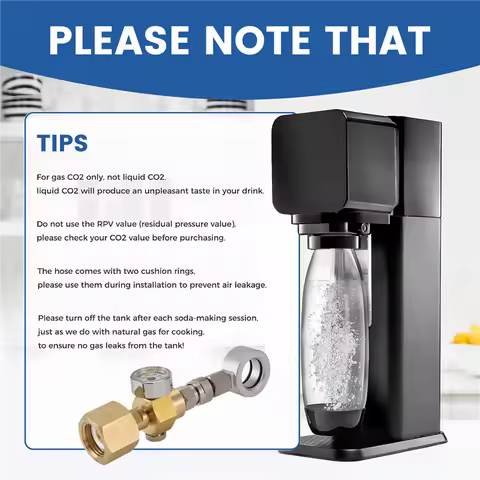 B01C-Soda Water CO2 Refill Adapter For Sodastream Quick Connect Cylinder DIN477 / W21.8-14 /CO2 Tank