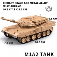 Diecast TANK SCALE 1:32 M1A2 ABRAMS LEOPARD 2 METAL ALLOY M1 ABRAMS