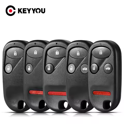 KEYYOU 2/3/4 Buttons Auto Car Remote Key Shell Cover For Honda Accord Jazz Fit CRV S2000 Civic Odyss