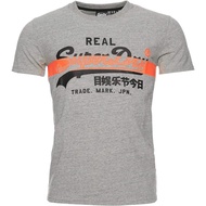 Men's cotton T-shirt Superdry Mens Vintage Logo Cross Hatch T-Shirt 4XL , 5XL , 6XL