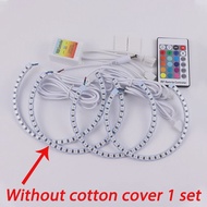 4pcs 131mm 16 Multi-Color RGB 5050SMD Cotton LED Angel Eye  Rings Headlight for BMW 3 5 7 Series E36
