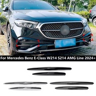 4PCS ABS Car Air Intake Grille Trim Cover Front Bumper Spoiler Splitter For Mercedes Benz E-Class W2