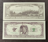uang souvenir kertas bergambar 1.000.000.000 dollars Liberty series of 2002 B 1000000000 one billion