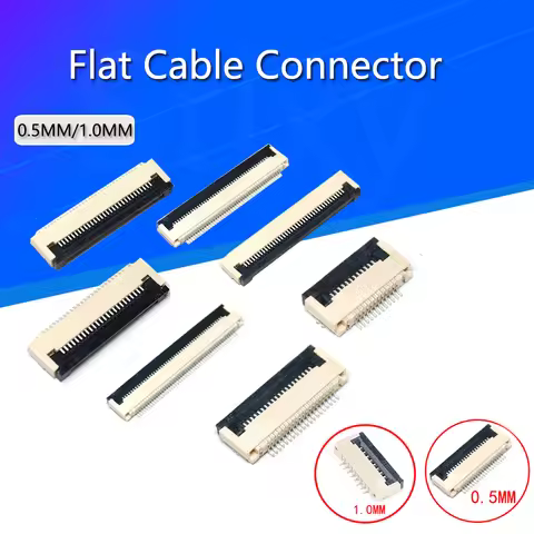 10pcs 0.5mm/1mm Pitch Under Clamshell Socket FPC FFC Flat Cable Connector 4P 5P 6P 8P 10P 12P 14P 16