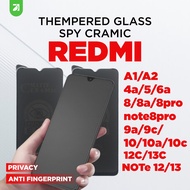 ANTI GORES REDMI 12C 13C 9C 10A 6A 5A A1 THEMPERED GLASS SPY CRAMIC MATTE ANTI PECAH LUFFMAN