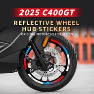 Used For 2025 BMW C400GT Safety Reflective Wheel Hub Sticker Kits Of Bike Accessories Rim Decoration