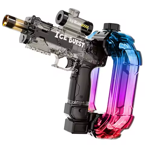 Automatic Water Gun with Surrounding Colored Lights Electric Water Pistol Spray Blaster Outdoor Pool