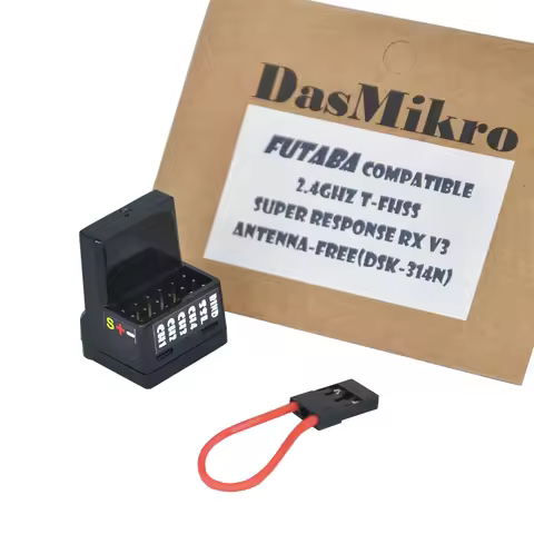 RC T-FHSS V3 4CH Compatible Receiver SUPER RESPONSE ANTENNA-FREE FOR FUTABA 10PX 7PX 4PX 4PM 4PV 3PV