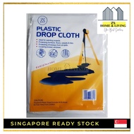 PLASTIC DROP CLOTH PLASTIC SHEET (2.7mtr x 3.6mtr) for RENOVATION PAINTING