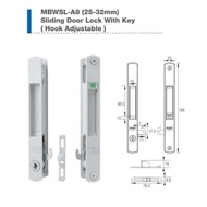 Mobel A8 Sliding Door Lock With Key (Hook Adjustable)