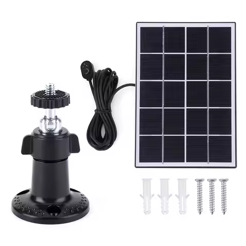 5V 10W Solar Charging Panel IP65 Waterproof Security Camera Solar Panel 9.8Ft/3M Cable for Arlo Ultr