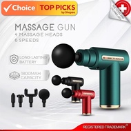 Swiss Thomas Portable Massage Gun for Muscle Relaxation – 6 Speeds, 4 Massage Heads
