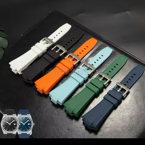 Easy To Clean Quick Drying Comfortable Silicone Watch Strap for Tissot PRX T137407A 410A Premium Wat