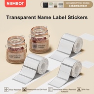 NIIMBOT B21/B1/B3s Transparent Label Paper, Suitable for Printing Daily Food Labels Stickers