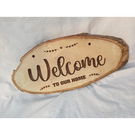 Elliptical wood in shell, size 16-20x40-50cm, engraved upon request to make themed wall signs