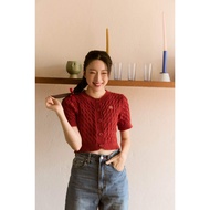 Marry Twisted Top cardigan knit ทอแขนสั้น