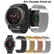 for Garmin Fenix 5X /Fenix 3/ 3 hr Watch Band Milanese Stainless Steel Wrist Strap