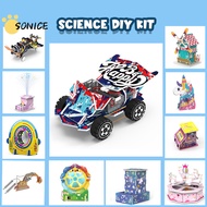 Kids STEM Race Car Building Kit Mini Racer DIY Assembly Kit for Kids DIY 3D Puzzles for Kids Educati