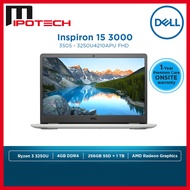 Dell Inspiron 15 3505 - 3250U4210APU -FHD (AMD Ryzen 3 3250U /4GB RAM /256GB SSD+1TB HDD /15.6" FHD 