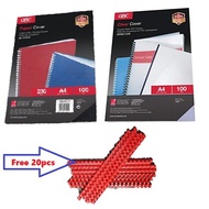 Binding Cover 230gsm Black + Binding Cover 0.18mm Clear + FOC 20pcs binding ring
