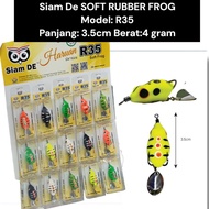 SIAM DE SOFT FROG R35 Panjang: 3.5 cm  Berat: 4g Soft Frog Made in Thailand