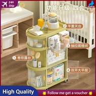 [in stock]2TCUYiya Installation-Free Baby Products Storage Rack Trolley Baby Storage Cabinet Bottle Removable Snack Storage 2HF2