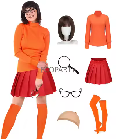 Velma Costume for Adult Women Halloween Classic Movie Characters Costume Daphne Costume Adult Women 