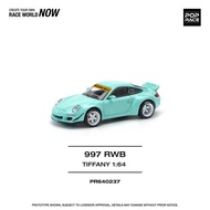 Pop Race 1:64 Rauh-Welt RWB997 Duck Wing Blue Diecast Model Car