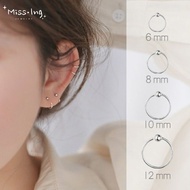Miss.Ing · S999 Silver Small Circle Hoop Earring · Hypoallergenic Sterling Silver Earrings EHA002