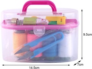 Sewing Project Kit(No.1), Portable Family Sewing Supplies Repair Kit, Premium Traveler Sewing Kit Sewing Thread Accessories,Sewing Supplies Organizer Plastic Sewing Box
